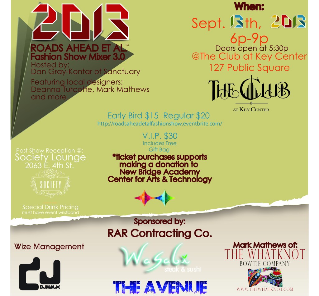 Roads Ahead Fashion Show Flyer 9 13 2013