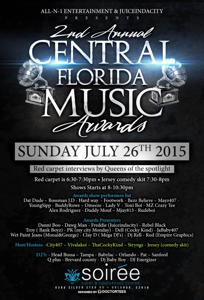 Central Florida Music Awards Flyer
